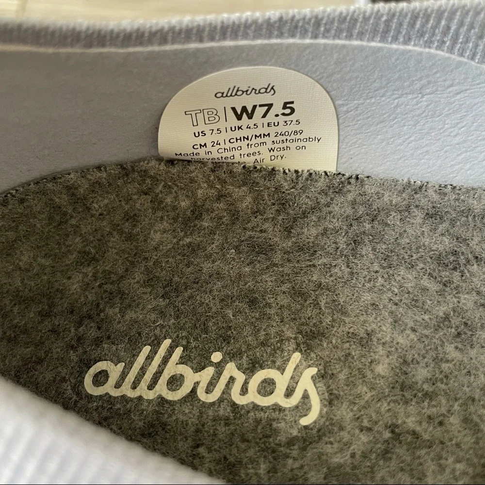 Allbirds Tree Breezers Ballet Flats Whitecap Blue Lightweight 7.5 NEW (no tags)